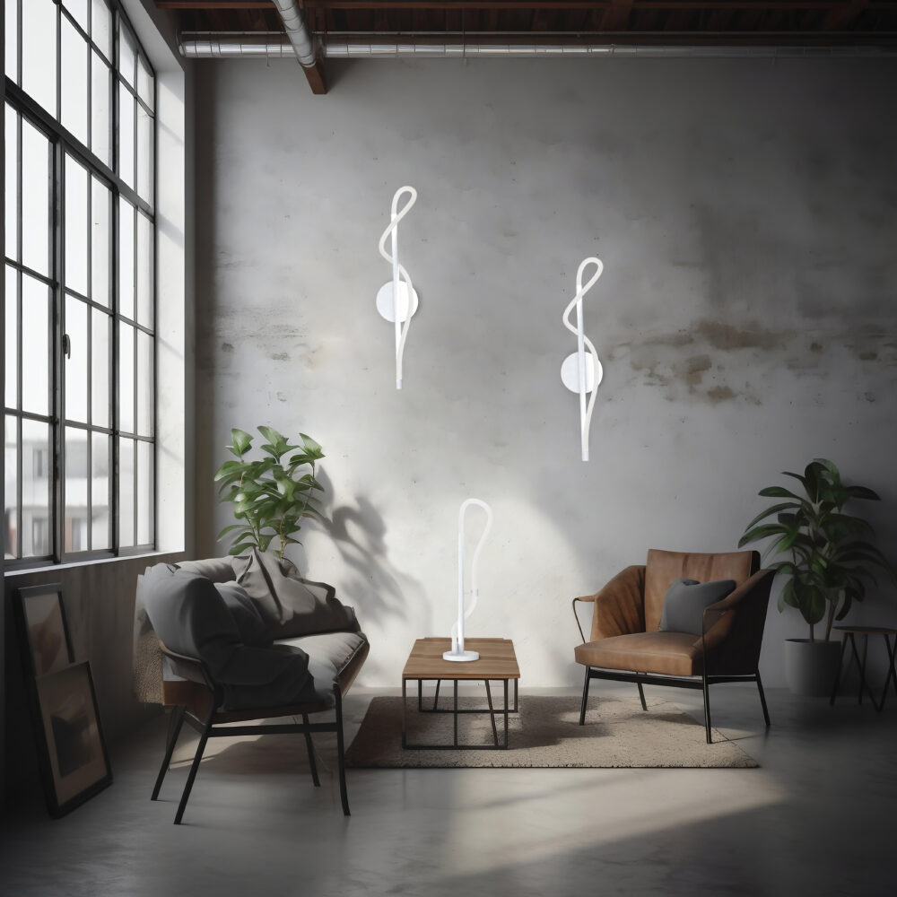 White wall art in the living room. mockup. Interior design. Gene