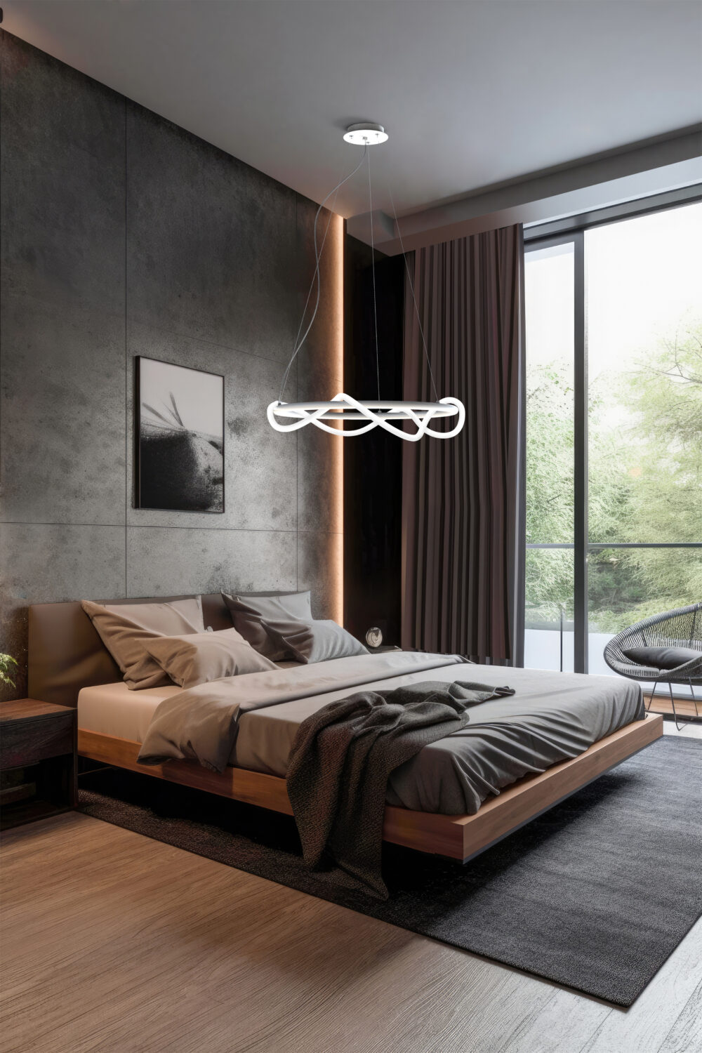 bedroom interior architecture features a minimalist style