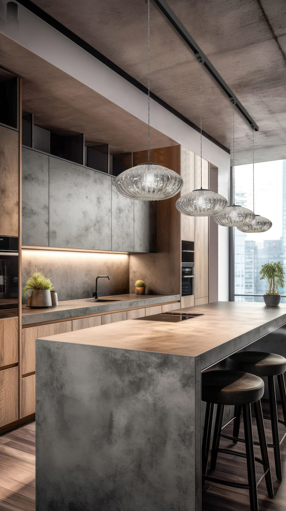 Kitchen interior architecture minimalist style