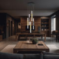 Modern & dark interior design of home