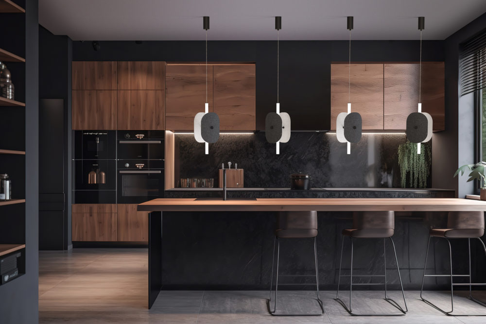 Interior design of a contemporary kitchen