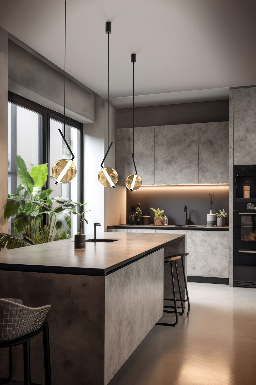 Kitchen interior architecture minimalist style