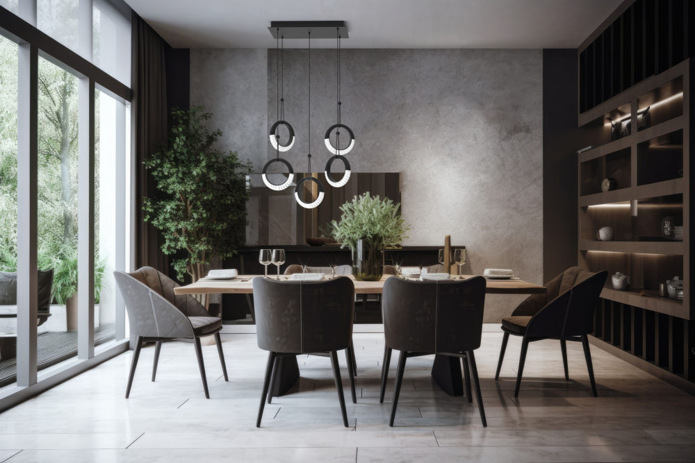 A great modern dining room would look sleek and minimalistic, wi